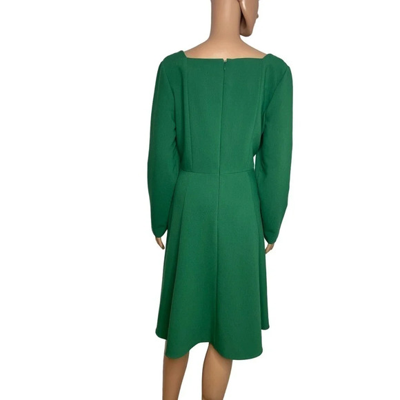 Gal Meets Glam Holly Square Neck Long sleeve Fit and Flare Dress size 12 NWT - Picture 4 of 13